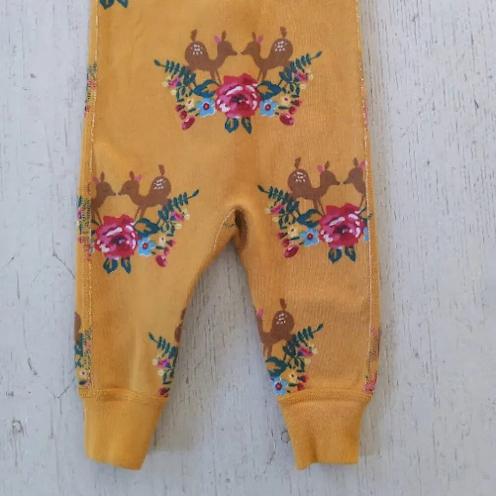 HANNA ANDERSON | 3-6 Month Organic Cotton Full Zip Snap Button Baby Onesie